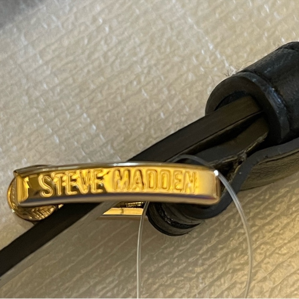 Steve madden Black Leather Strap XL new with tag - Picture 3 of 11